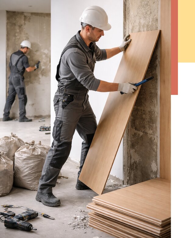 Демонтаж стеновых панелей в Юрге от 3744 руб. за м² быстро и недорого | ОТДЕЛОЧНИК-Юрг