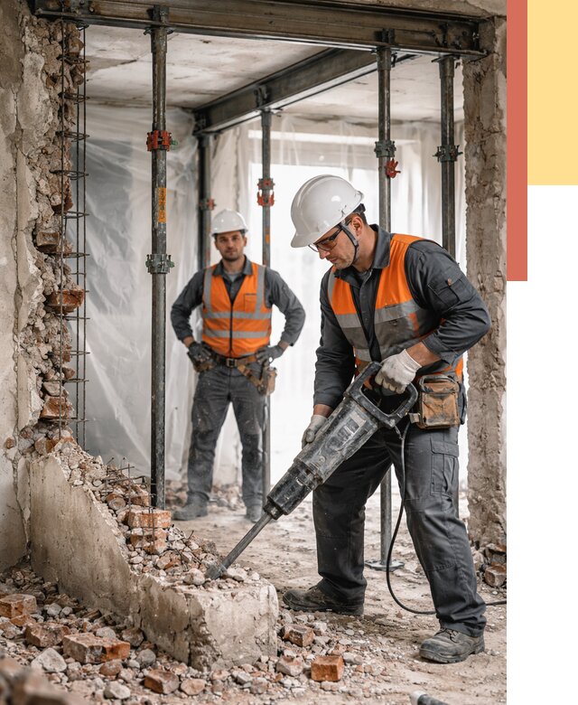 Снос несущих стен в Юрге от 10963 руб. — демонтаж несущей стены под ключ | ОТДЕЛОЧНИК-Юрг