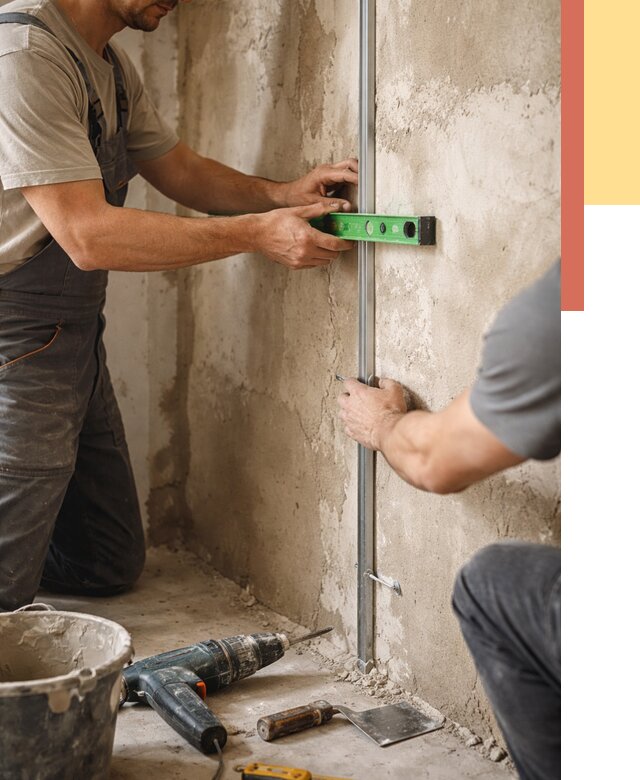 Установка штукатурных маяков в Юрге от 7487 руб. — быстро и недорого | ОТДЕЛОЧНИК-Юрг