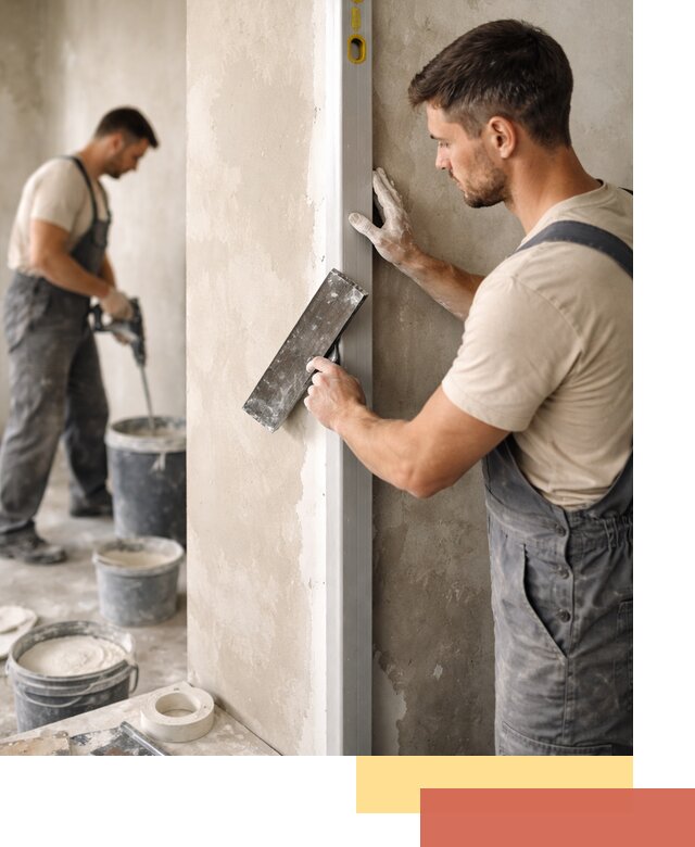 Выведение углов стен в Юрге: монтаж и оштукатуривание