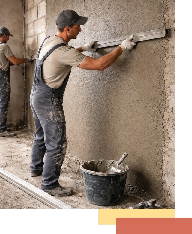 Штукатурка стен цементно-песчаная в Юрге профессионально