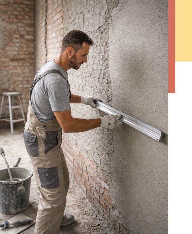 Штукатурка кирпичных стен в Юрге от 4813 руб/м2 — быстро и недорого | ОТДЕЛОЧНИК-Юрг