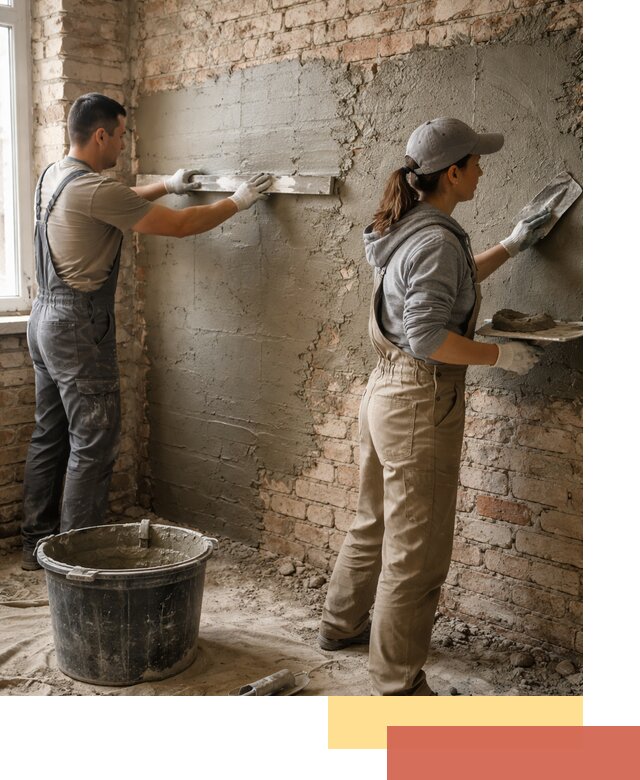 Штукатурка кирпичных стен в Юрге — качественно и надежно