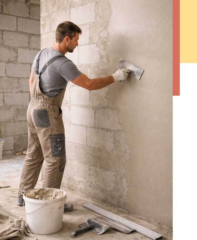 Штукатурка стен из газобетона в Юрге от 2246 руб./м2 — быстро и недорого | ОТДЕЛОЧНИК-Юрг