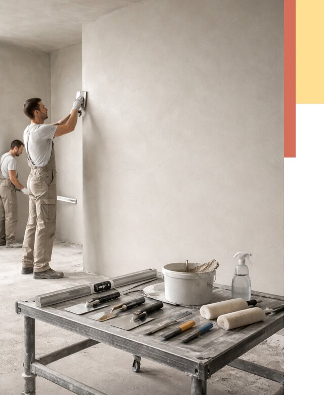 Штукатурка стен под покраску в Юрге от 4813 руб./м² — качественно и недорого | ОТДЕЛОЧНИК-Юрг