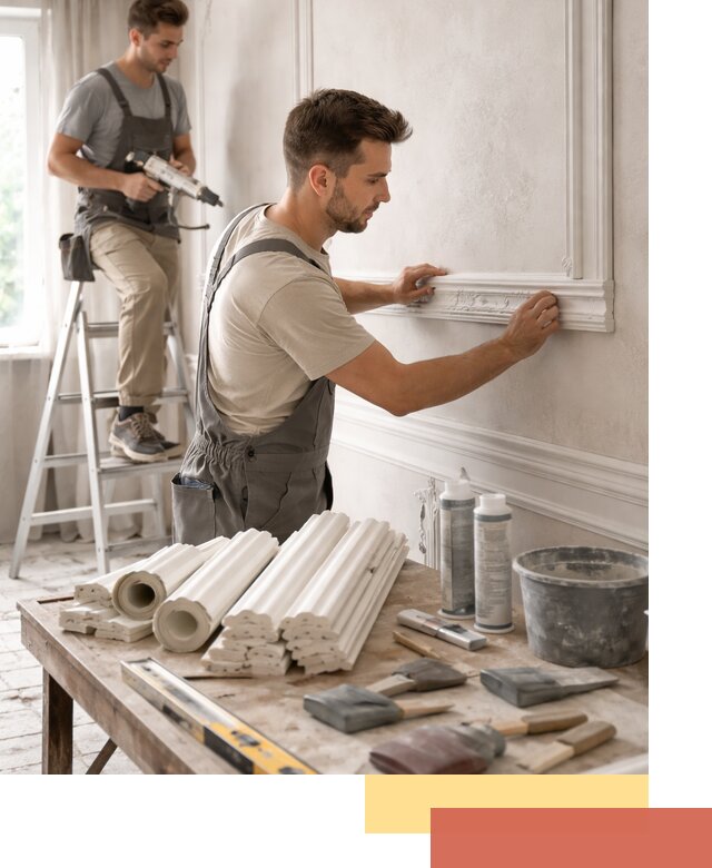 Монтаж лепнины на стены в Юрге профессионально и качественно