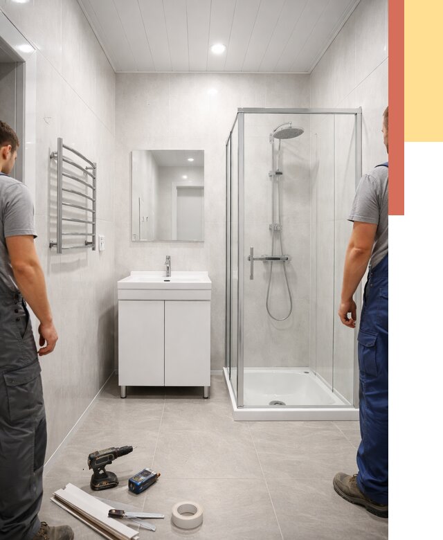 Отделка ванной комнаты панелями ПВХ в Юрге от 4813 руб. за м2 | ОТДЕЛОЧНИК-Юрг