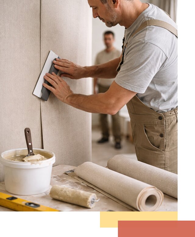 Поклейка текстильных обоев в Юрге профессионально и аккуратно