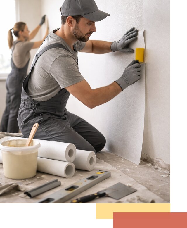 Поклейка стеклообоев профессионально в Юрге