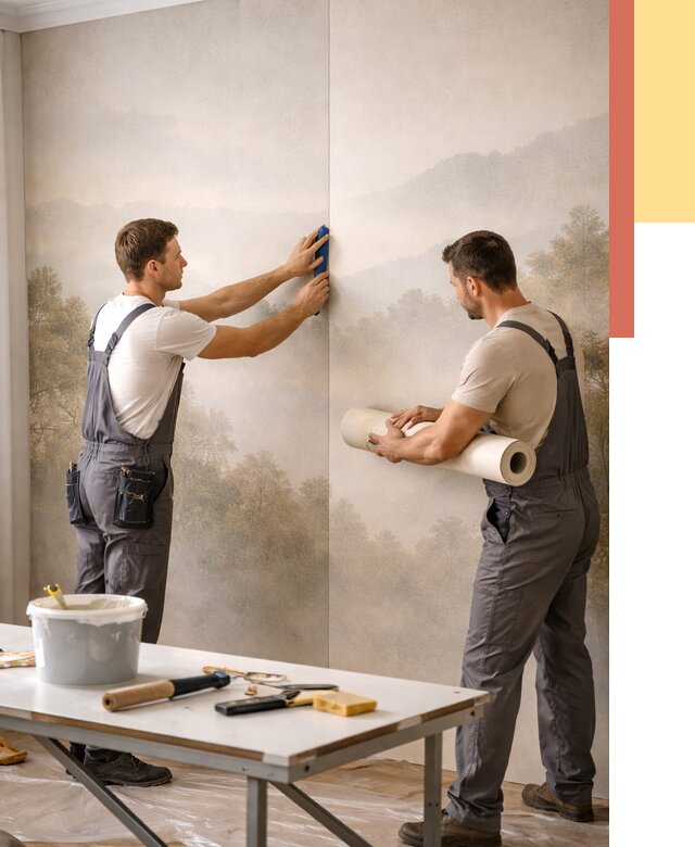 Поклейка фотообоев в Юрге от 9092 руб/м² — быстро и недорого | ОТДЕЛОЧНИК-Юрг