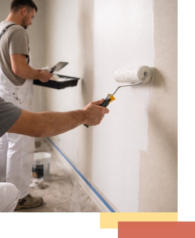 Покраска стен акриловой краской профессионально в Юрге