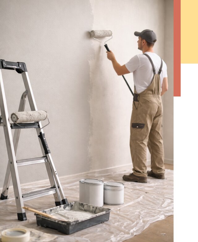 Покраска стен латексной краской в Юрге от 4813 руб. за м2 | ОТДЕЛОЧНИК-Юрг