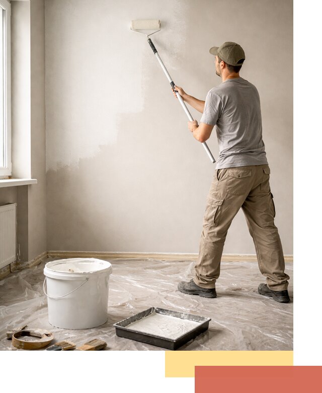 Покраска стен латексной краской в Юрге качественно и быстро