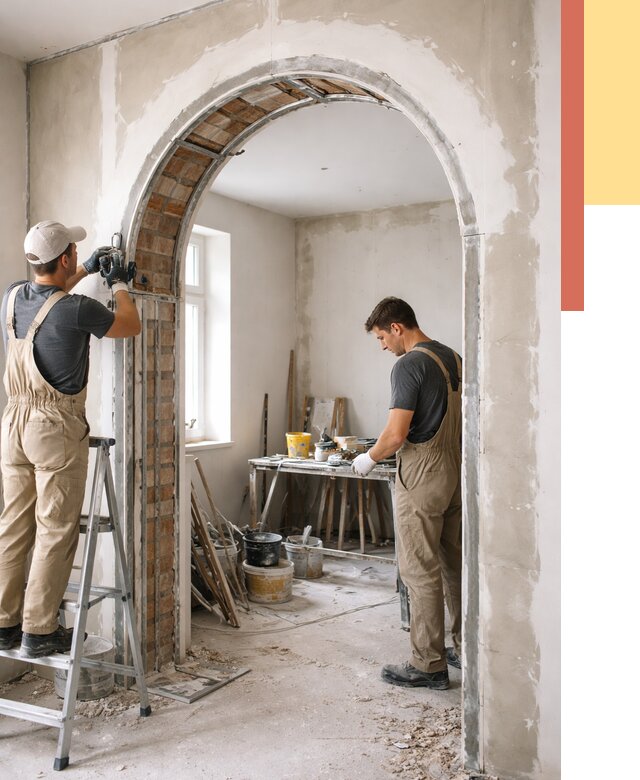 Устройство арочного проема в Юрге от 10161 руб. под ключ — быстро и недорого | ОТДЕЛОЧНИК-Юрг