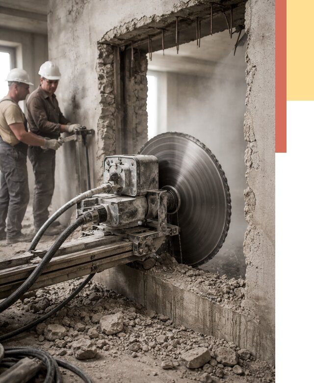 Алмазная резка проемов в Юрге от 4813 руб. быстро и недорого | ОТДЕЛОЧНИК-Юрг