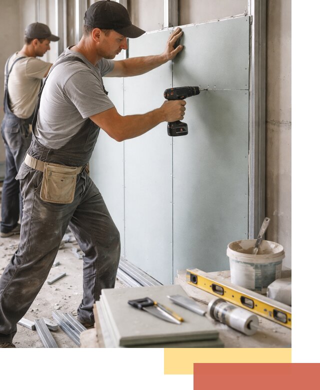 Кладка влагостойких перегородок ПГП в Юрге