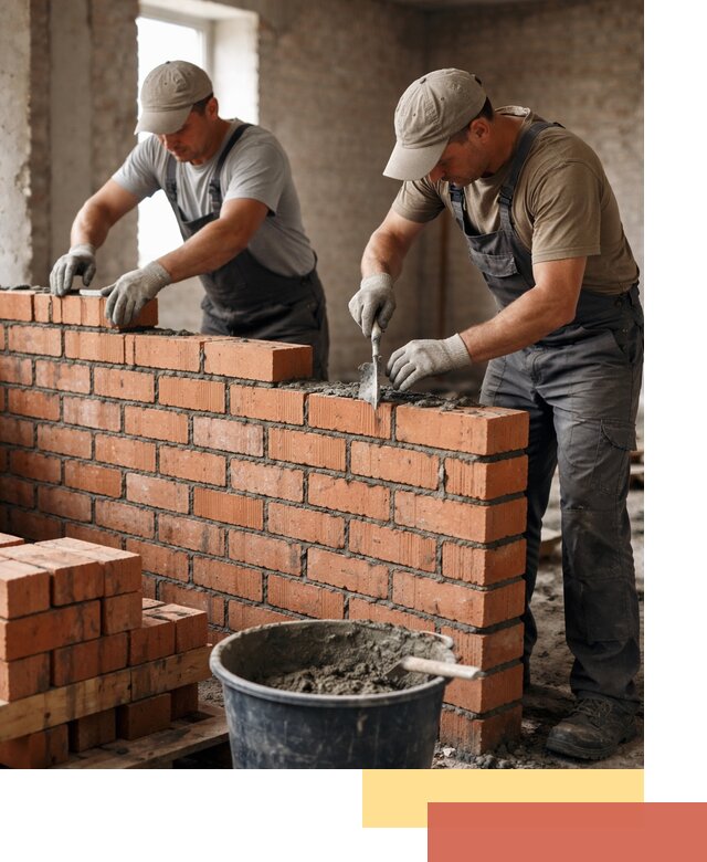 Кладка кирпичных перегородок под ключ в Юрге