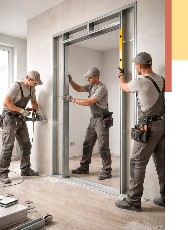 Устройство дверного проема в перегородке в Юрге от 4813 руб. под ключ | ОТДЕЛОЧНИК-Юрг