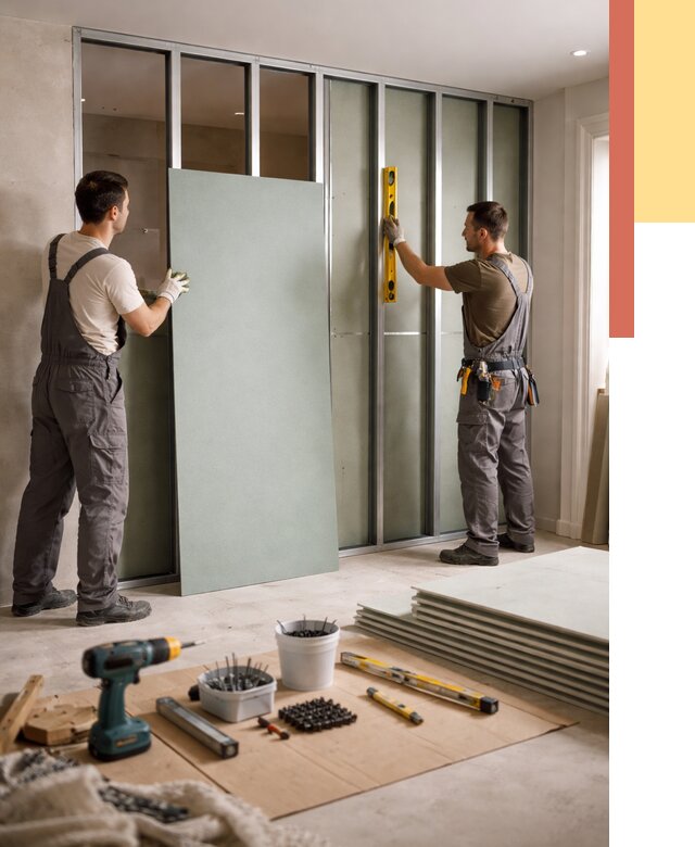 Перегородка из влагостойкого гипсокартона в Юрге от 5134 руб. — монтаж под ключ | ОТДЕЛОЧНИК-Юрг