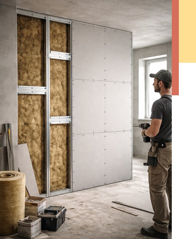 Усиленная перегородка под навеску в Юрге от 13691 руб. — монтаж под ключ | ОТДЕЛОЧНИК-Юрг