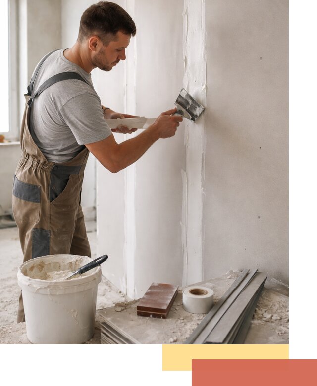 Шпаклевка перегородок из гипсокартона в Юрге качественно и быстро