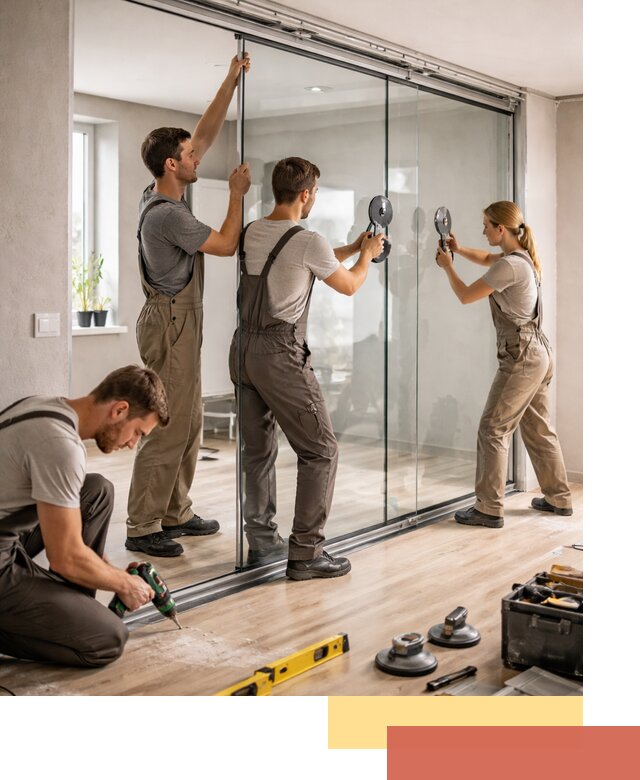 Изготовление стеклянных перегородок на заказ в Юрге