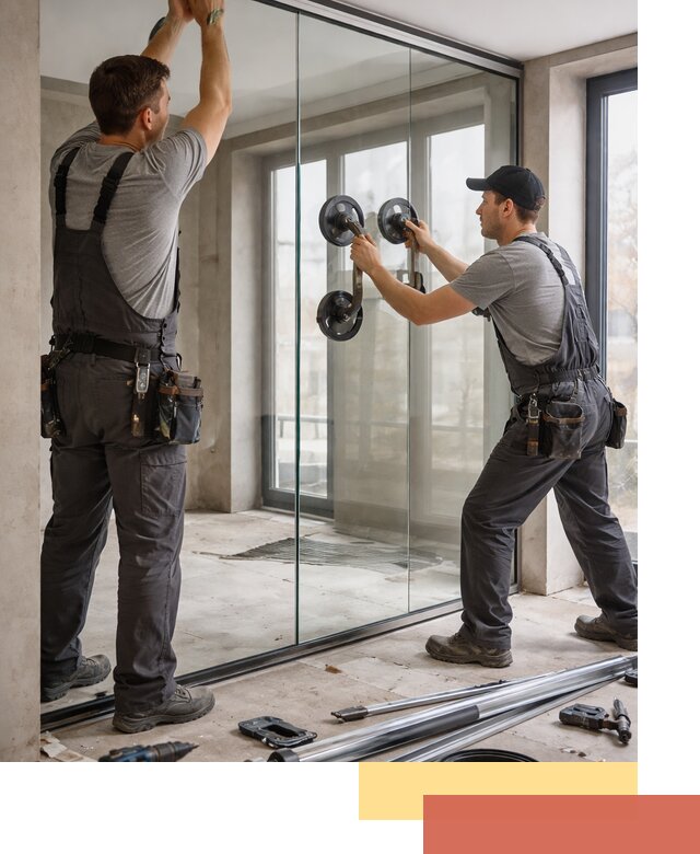 Цельностеклянные перегородки под ключ в Юрге