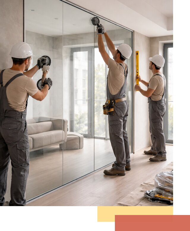 Перегородки из закаленного стекла в Юрге для офисов и квартир