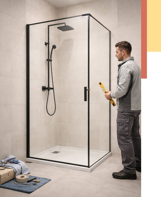 Стеклянные перегородки для душа в Юрге от 13370 руб. | Монтаж под ключ — ОТДЕЛОЧНИК-Юрг