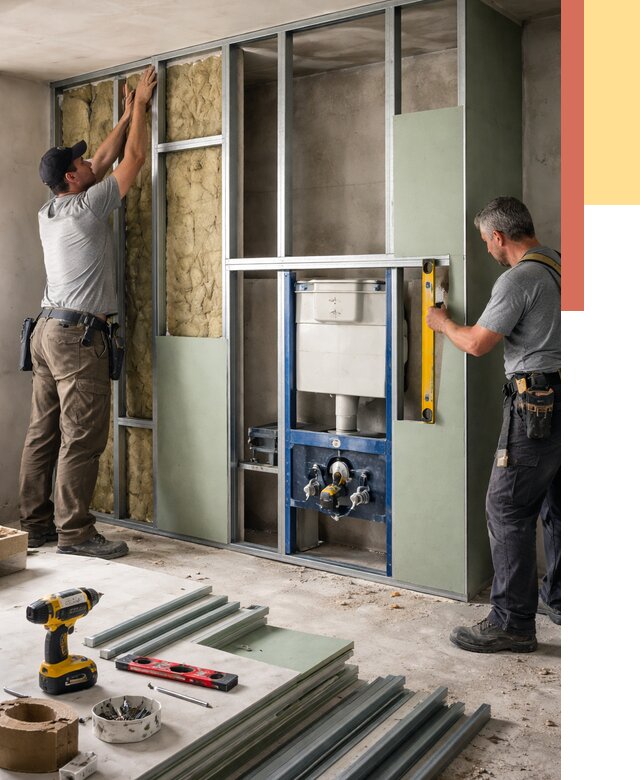 Установка сантехнических перегородок в Юрге от 9092 руб. | ОТДЕЛОЧНИК-Юрг