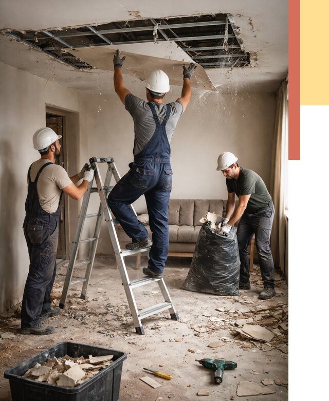 Демонтаж гипсокартонного потолка в Юрге от 449 руб. за м2 — ОТДЕЛОЧНИК-Юрг