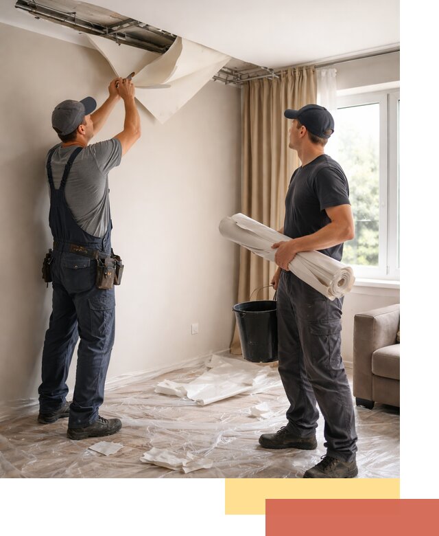 Демонтаж натяжного потолка в Юрге быстро и аккуратно