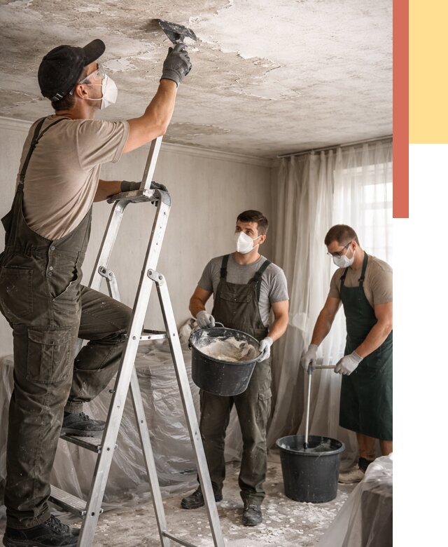 Удаление побелки с потолка в Юрге от 2674 руб. быстро и недорого | ОТДЕЛОЧНИК-Юрг