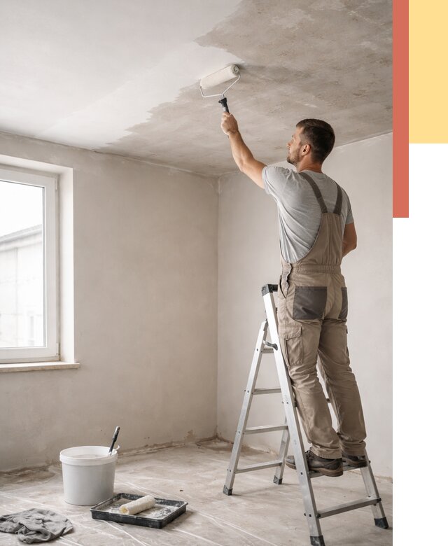 Грунтовка потолка в Юрге от 2674 руб. — быстро и недорого | ОТДЕЛОЧНИК-Юрг