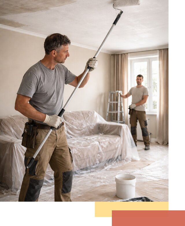 Грунтовка потолка в Юрге — подготовка под покраску и отделку