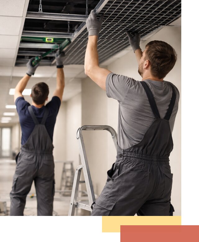 Монтаж потолка Грильято в Юрге: установка под ключ качественно