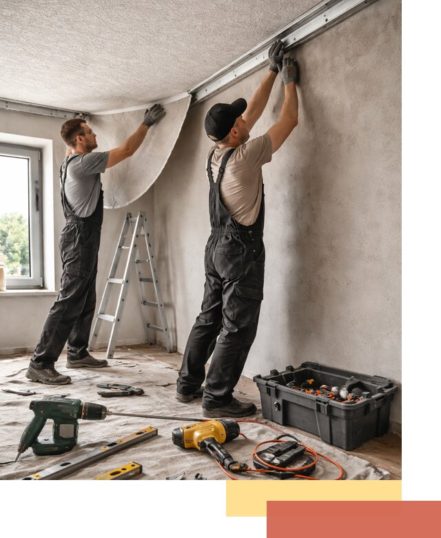 Монтаж фактурного натяжного потолка в Юрге качественно и быстро