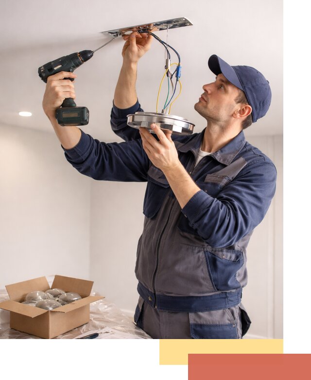 Установка люстры в натяжной потолок в Юрге