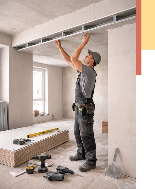 Потолок из гипсокартона с нишей в Юрге от 1337 руб. под ключ | ОТДЕЛОЧНИК-Юрг