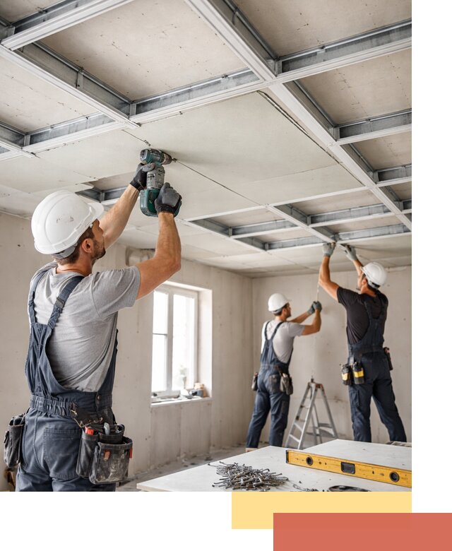 Кессонный потолок из гипсокартона под ключ в Юрге