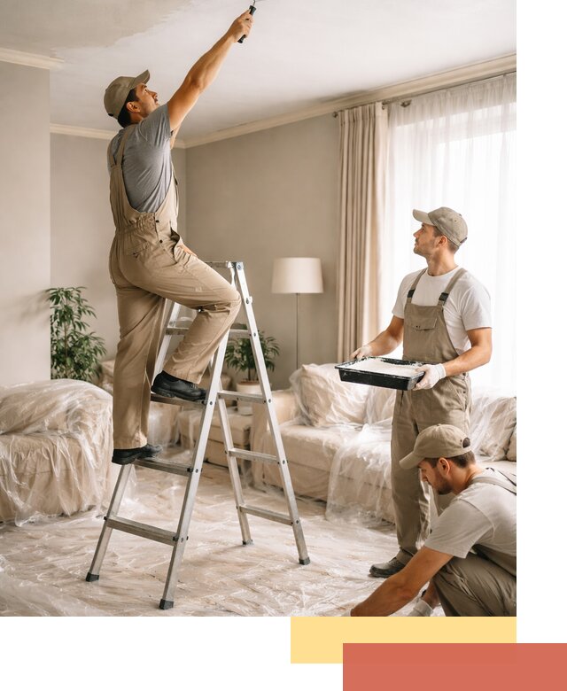 Покраска потолков акриловой краской в Юрге качественно и быстро