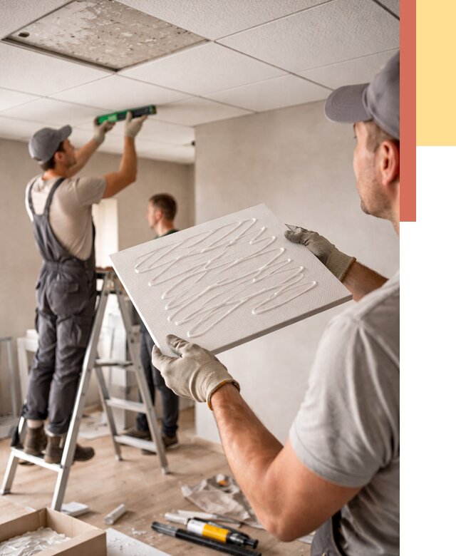 Монтаж потолочной плитки в Юрге от 4813 руб. — быстро и недорого | ОТДЕЛОЧНИК-Юрг